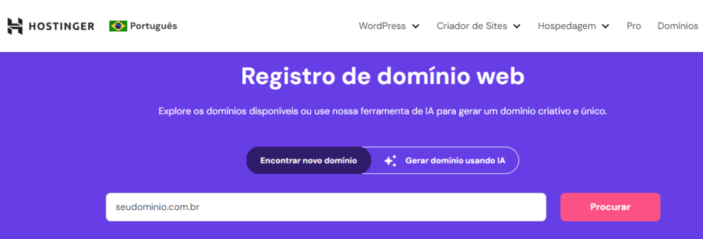registro-de-domínio-hostinger